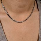 Image 9 of Silver Flat Gourmet Link Necklace