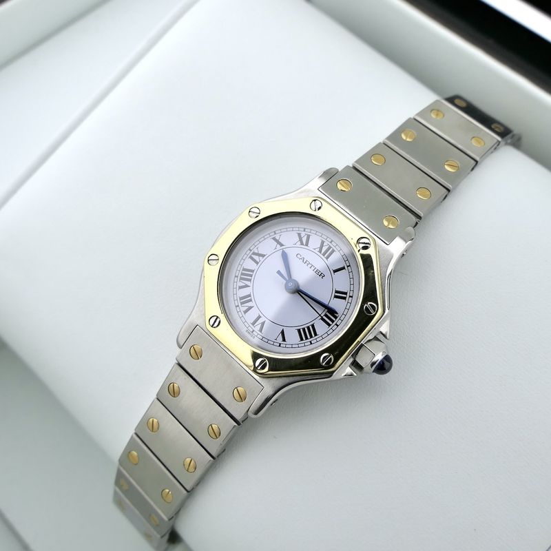 Image 12 of Cartier Santos Octagon Automatic; 18k gold/steel women's watch