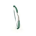 Image 3 of Forever Knots® Green Satin Bracelet with Silver Link