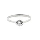 Image 3 of White gold solitaire ring with diamond | 0.03 ct.