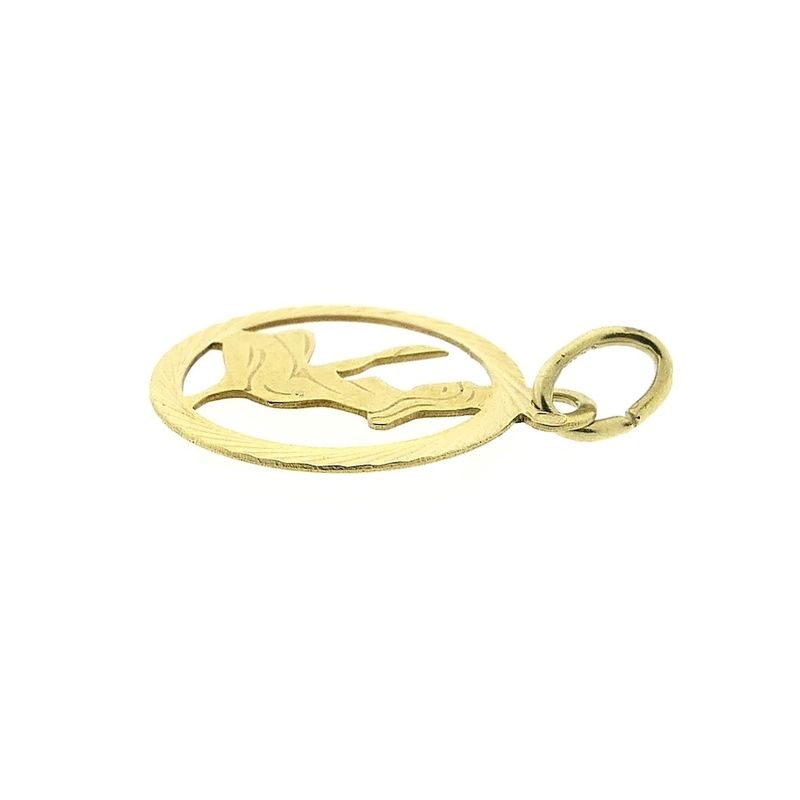 Image 10 of Gold zodiac sign pendant; Virgo