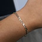 Image 2 of Tricolor gold infinity link bracelet | 20 cm