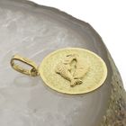 Image 6 of 18 carat gold zodiac sign pendant; Pisces