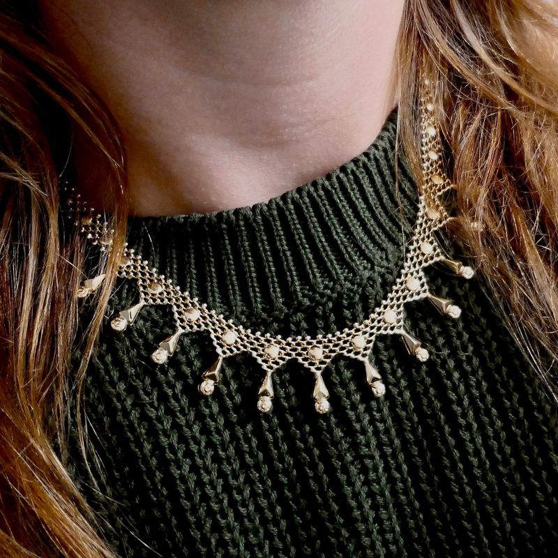 Image 13 of 14 Karat Gold Gallery Wire Link Necklace; 44 cm