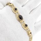 Image 10 of Gold Bracelet with Garnet; 14 Karat; 18.5 cm