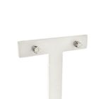 Image 3 of White gold solitaire stud earrings with diamond | 0.36 ct.