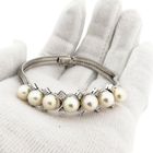 Afbeelding 10 van Witgouden visgraat schakelarmband met diamanten; 0,24 ct. | 19,5 cm