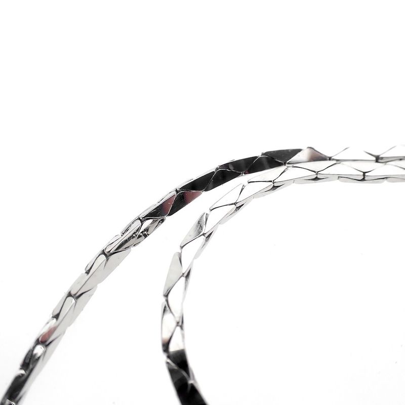 Image 6 of White gold necklace with diamond 0.035 ct.