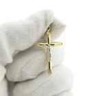 Image 6 of Two-tone gold pendant of a cross with corpus