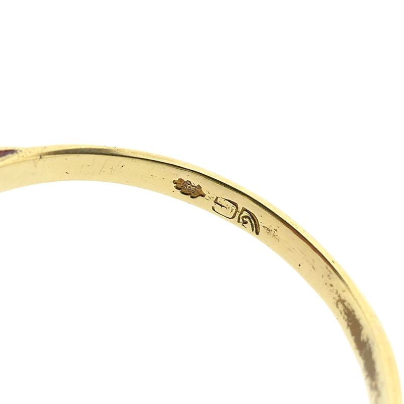 Image 8 of Antique gold ring with red coral