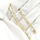 Image 6 of 18 carat vintage gold necklace with pearls.