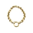 Afbeelding 4 van Gouden jasseron schakelarmband | 21 cm 