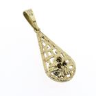 Image 6 of Vintage gold pendant with turquoise.