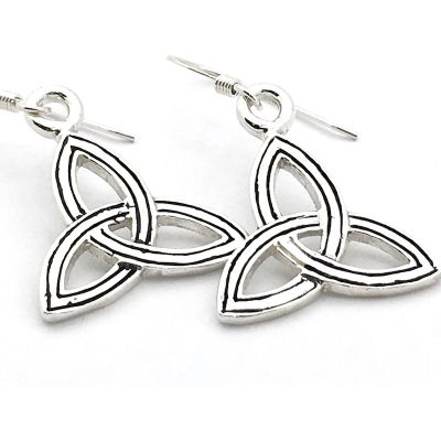 Silver Celtic earrings with triquetra symbol Image 2 of Silver Celtic earrings with triquetra symbol