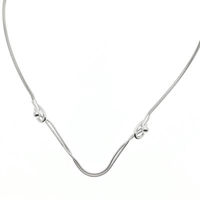 Image 2 of Silver fantasy snake link necklace | 47 cm
