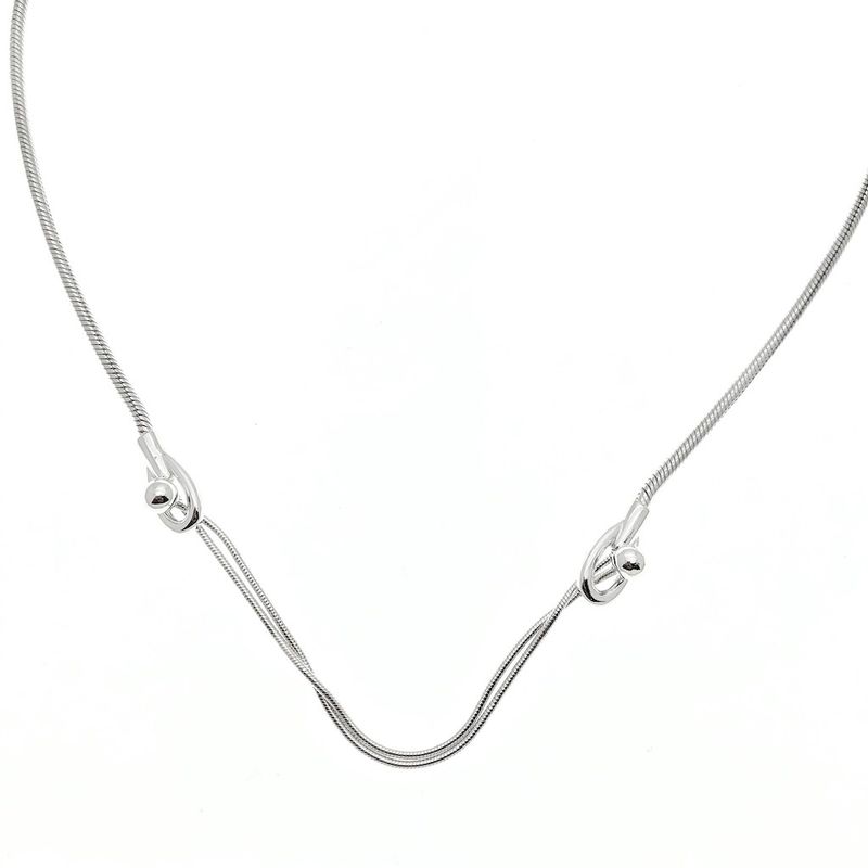 Image 2 of Silver fantasy snake link necklace | 47 cm