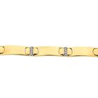 Image 7 of Gold bar bracelet with diamond; 0.48 ct.