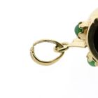 Afbeelding 3 van Gouden vis hanger met smaragd