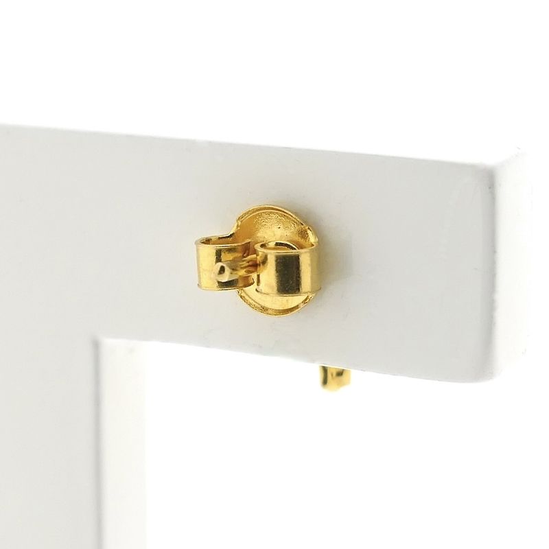 Image 4 of 21 carat gold angel stud earrings with zirconia