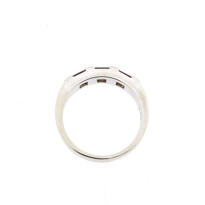 Image 5 of White gold ring with orange tourmaline and diamonds; 0.12 ct.