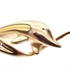 Image 3 of Golden dolphin pendant with diamonds