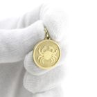 Image 12 of Gold zodiac sign pendant; Cancer