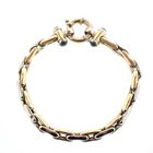 Image 1 of 18K Two-tone gold solid link bracelet | 21 cm