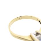 Image 6 of Gold Engagement Ring with Zirconia; 14 Karat; Size 16.5