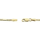 Image 6 of Gold closed Figaro link bracelet | 19 cm