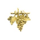 Image 1 of Gold brooch of a bunch of grapes.