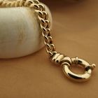 Image 2 of Gold gourmet link bracelet | 22 cm