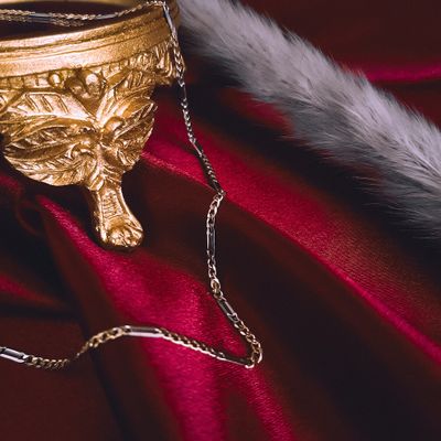 Image 2 of Two-tone gold Figaro link chain