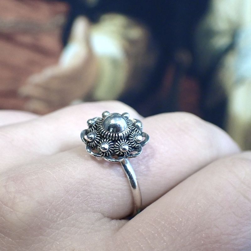 Image 6 of Silver ring with Zeeland button