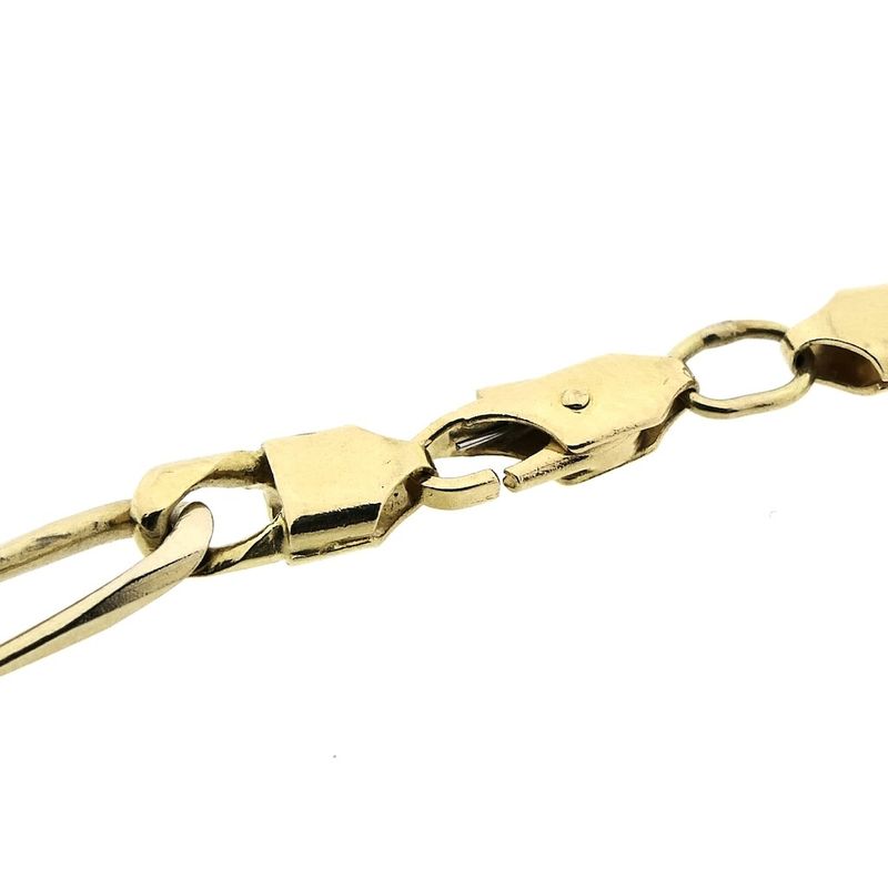 Image 2 of Gold Figaro link men's bracelet