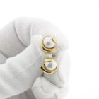 Image 10 of Gold stud earrings with pearl