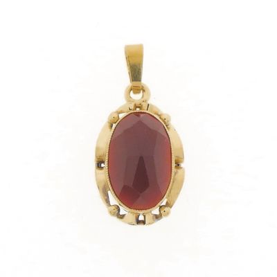 Image 1 of Gold pendant with carnelian
