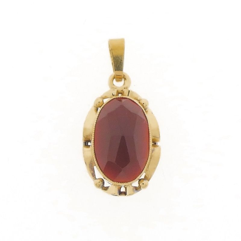 Image 1 of Gold pendant with carnelian