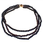 Image 3 of Vintage garnet bead necklace with gold ornamental clasp | 39 cm