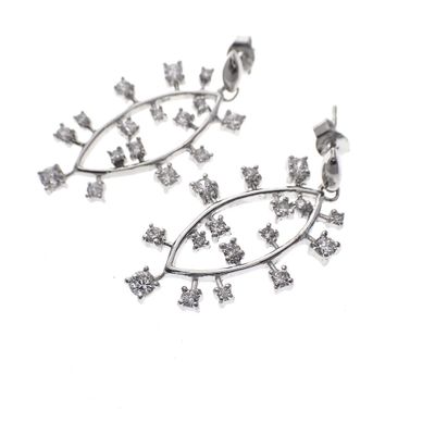 Image 1 of Silver earrings with zirconia