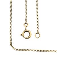 Gold thin gourmet link chain | 48.5 cm