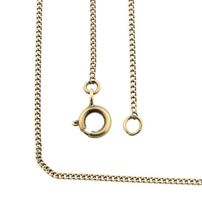 Image 1 of Gold thin gourmet link chain | 48.5 cm