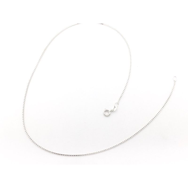Image 8 of Silver gourmet link chain (suitable for a pendant) | 38 cm