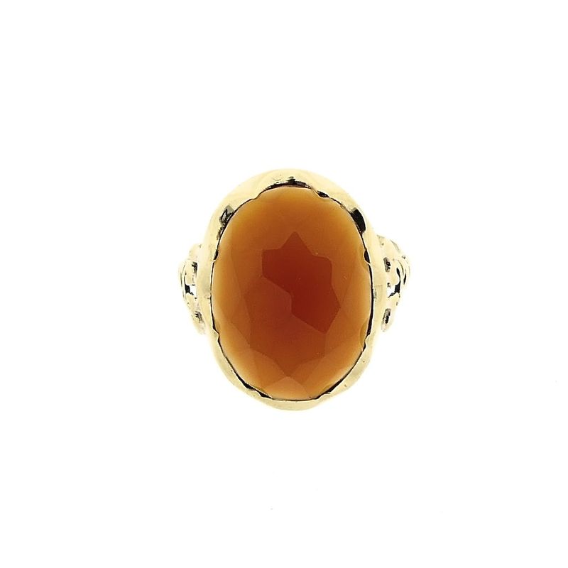 Image 2 of Gold ring with carnelian