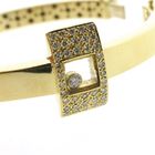 Image 6 of Gold slave bracelet with diamonds; Size S/M