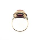 Image 8 of Gold ring with red coral | Vintage