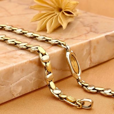 Image 2 of Bicolor Gold Fantasy Link Bracelet