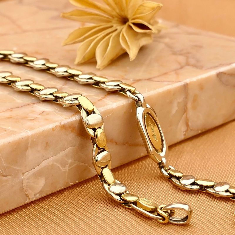 Image 2 of Bicolor Gold Fantasy Link Bracelet