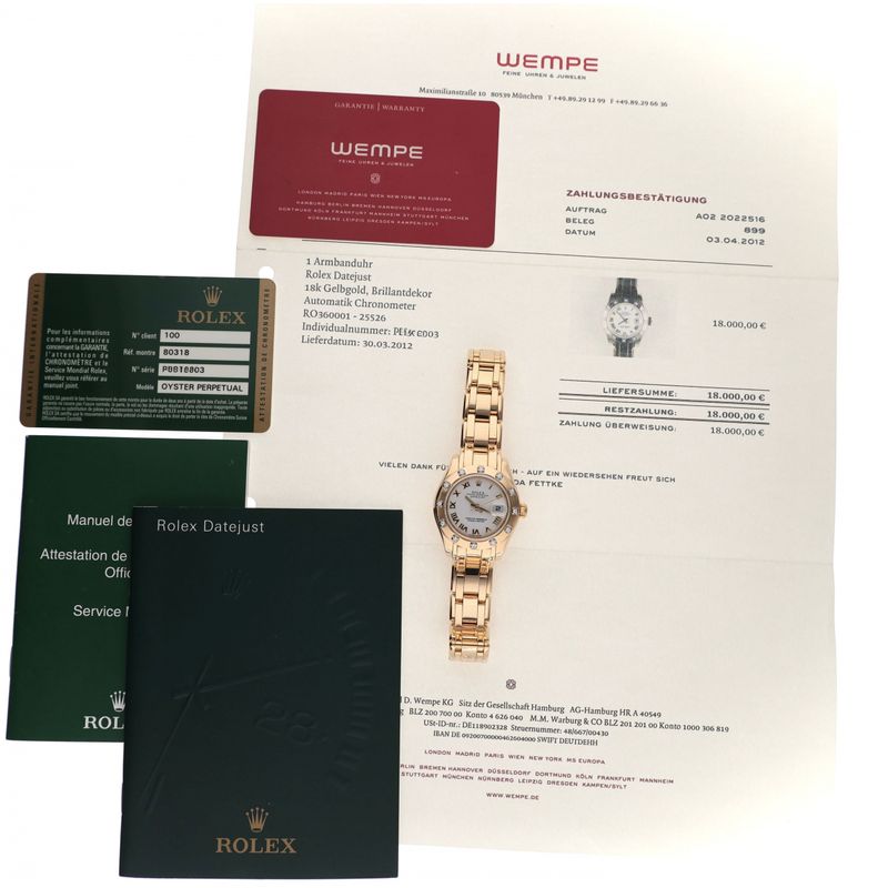Image 6 of Rolex Pearlmaster Lady-Datejust 29mm 18ct Gold Watch
