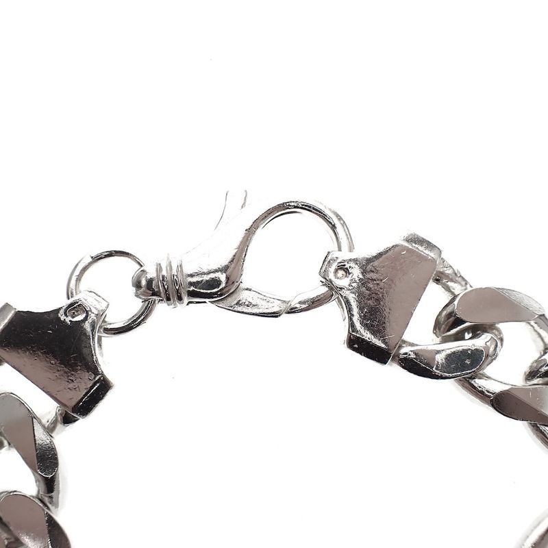 Image 2 of Robust silver Figaro men's bracelet.