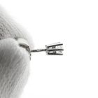 Image 6 of White gold solitaire stud earrings with 0.12 ct diamond.